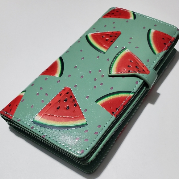Shagwear Handbags - Green Watermelon Wallet - NWT - Vegan Leather